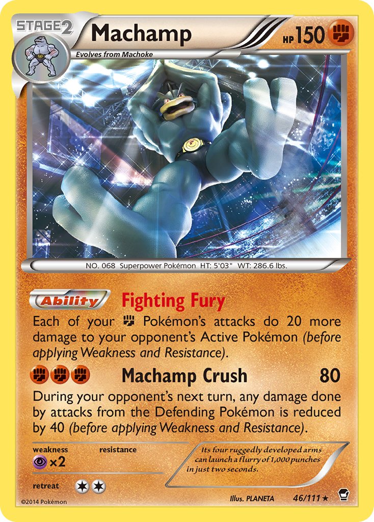 Machamp (46/111) (Cosmos Holo) (Blister Exclusive) [XY: Furious Fists] | Card Citadel