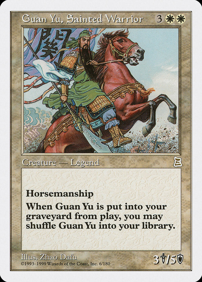 Guan Yu, Sainted Warrior [Portal Three Kingdoms] | Card Citadel