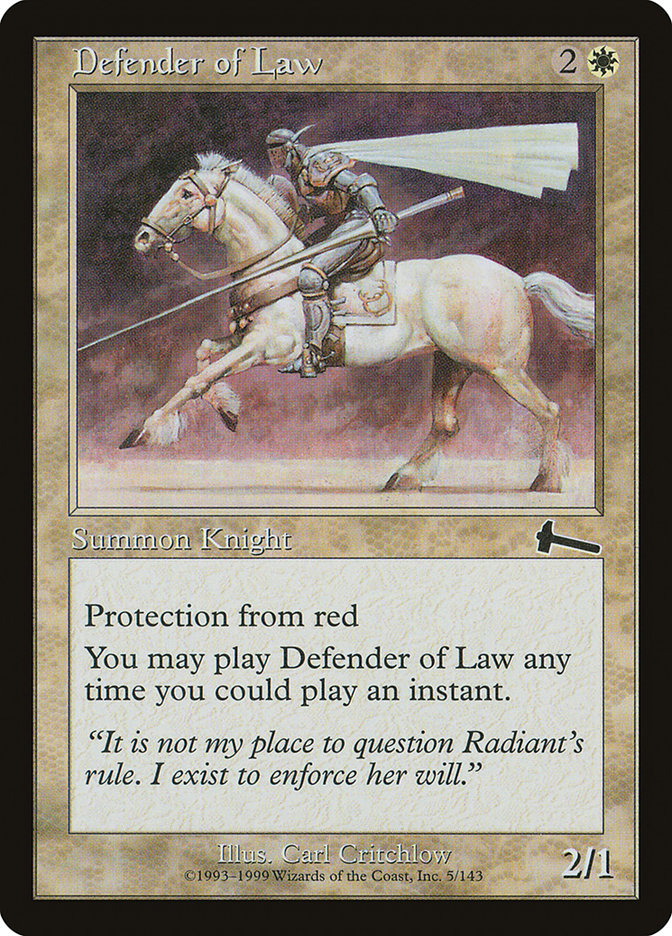 Defender of Law [Urza's Legacy] | Card Citadel