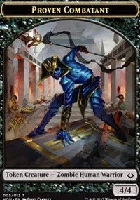 Proven Combatant // Zombie Double-sided Token [Hour of Devastation Tokens] | Card Citadel