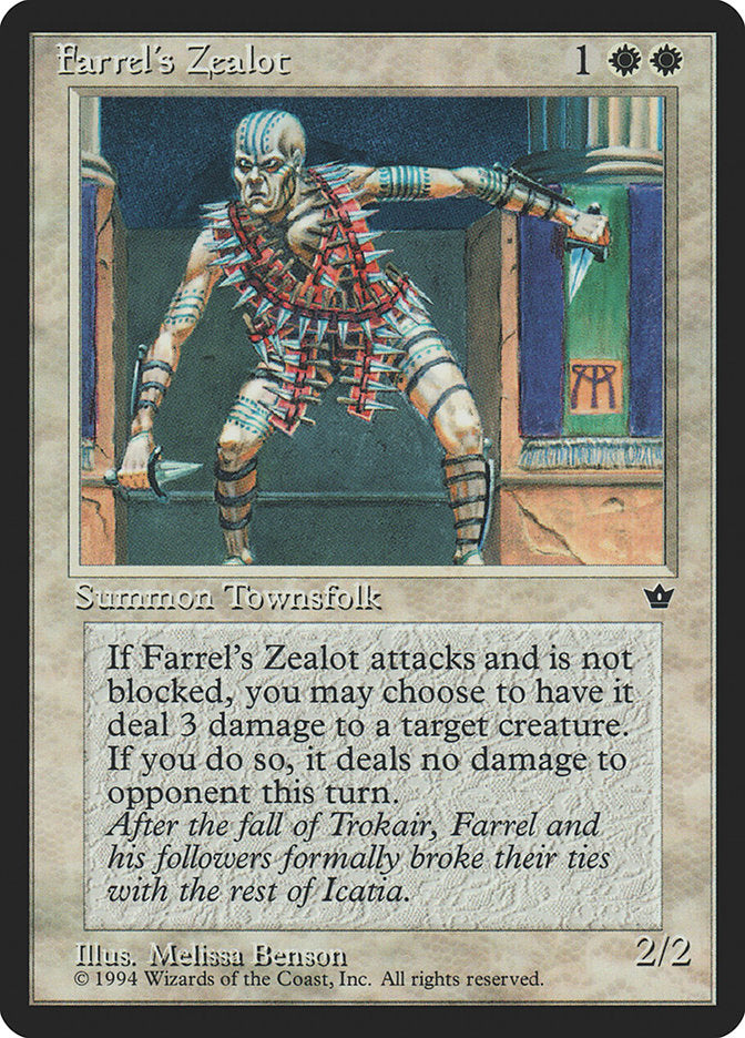 Farrel's Zealot (Melissa A. Benson) [Fallen Empires] | Card Citadel
