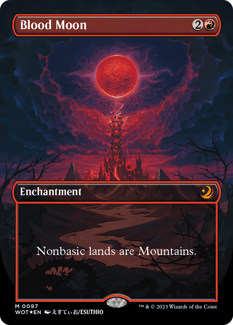 Blood Moon (Anime Borderless) (Confetti Foil) [Wilds of Eldraine: Enchanting Tales] | Card Citadel