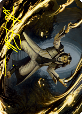 Leonin Lightscribe Art Card (Gold-Stamped Signature) [Strixhaven: School of Mages Art Series] | Card Citadel