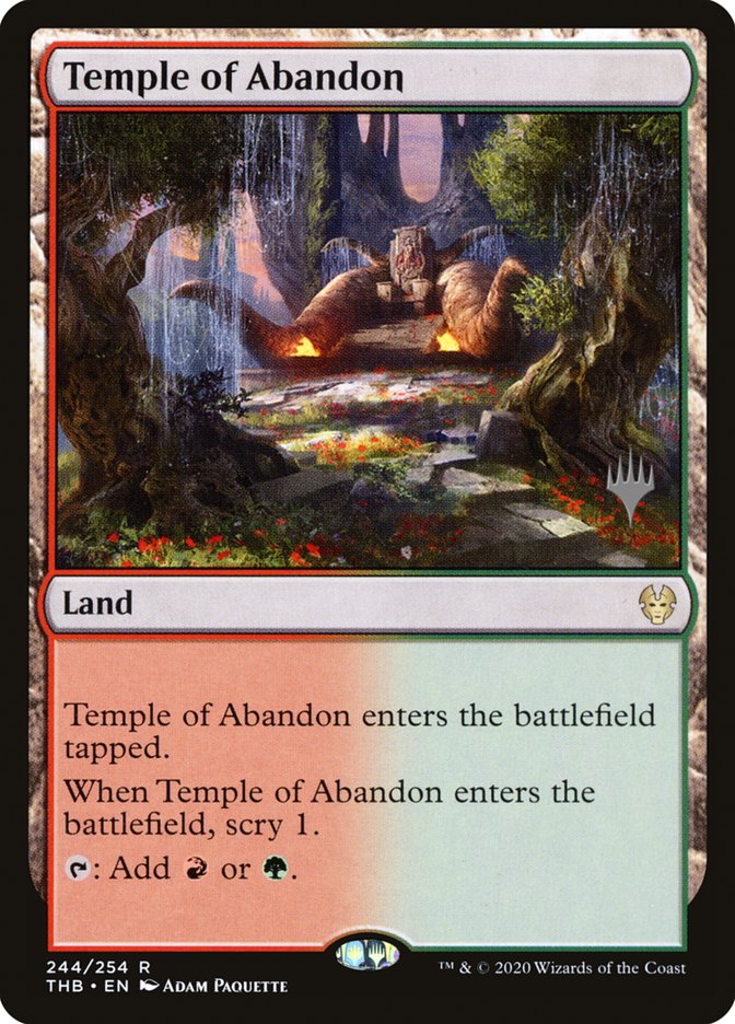 Temple of Abandon (Promo Pack) [Theros Beyond Death Promos] | Card Citadel