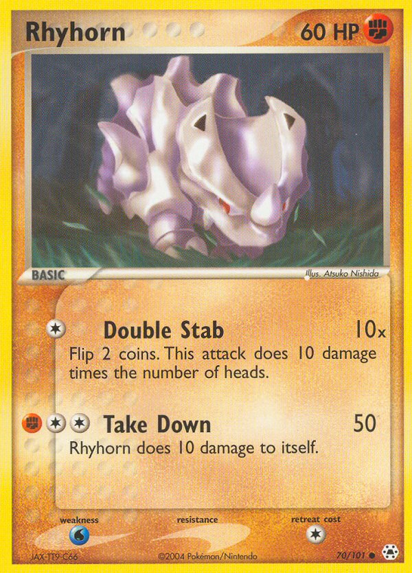 Rhyhorn (70/101) [EX: Hidden Legends] | Card Citadel