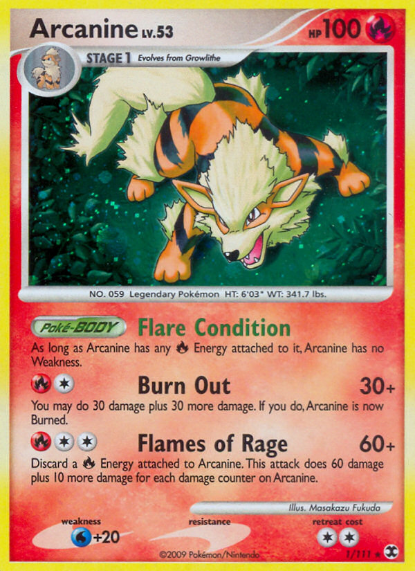 Arcanine (1/111) [Platinum: Rising Rivals] | Card Citadel