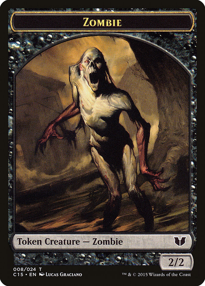 Wolf // Zombie Double-Sided Token [Commander 2015 Tokens] | Card Citadel