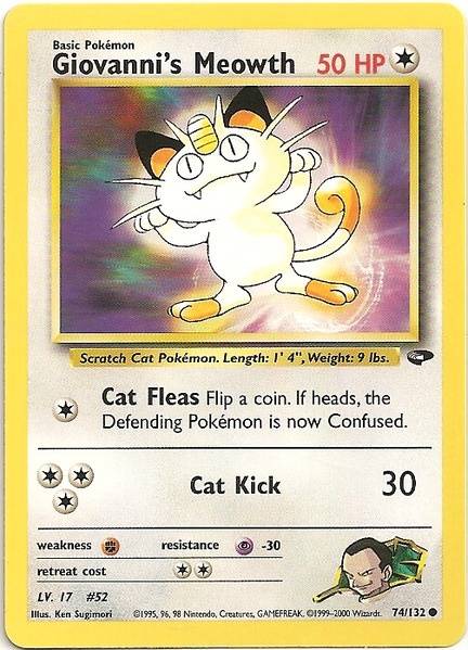 Giovanni's Meowth (74/132) [Gym Challenge Unlimited] | Card Citadel