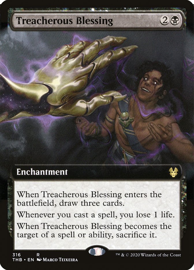 Treacherous Blessing (Extended Art) [Theros Beyond Death] | Card Citadel