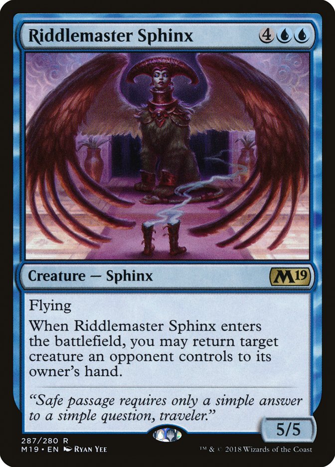 Riddlemaster Sphinx [Core Set 2019] | Card Citadel