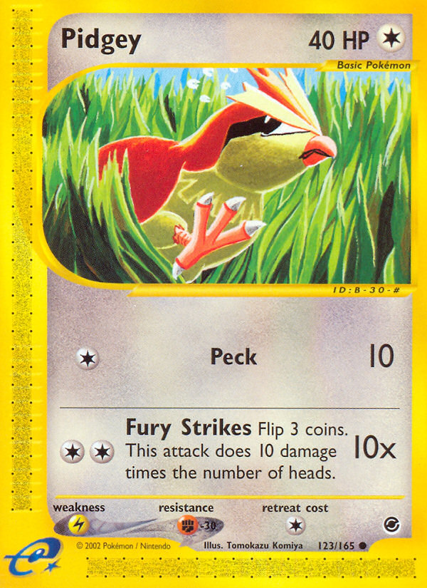 Pidgey (123/165) [Expedition: Base Set] | Card Citadel