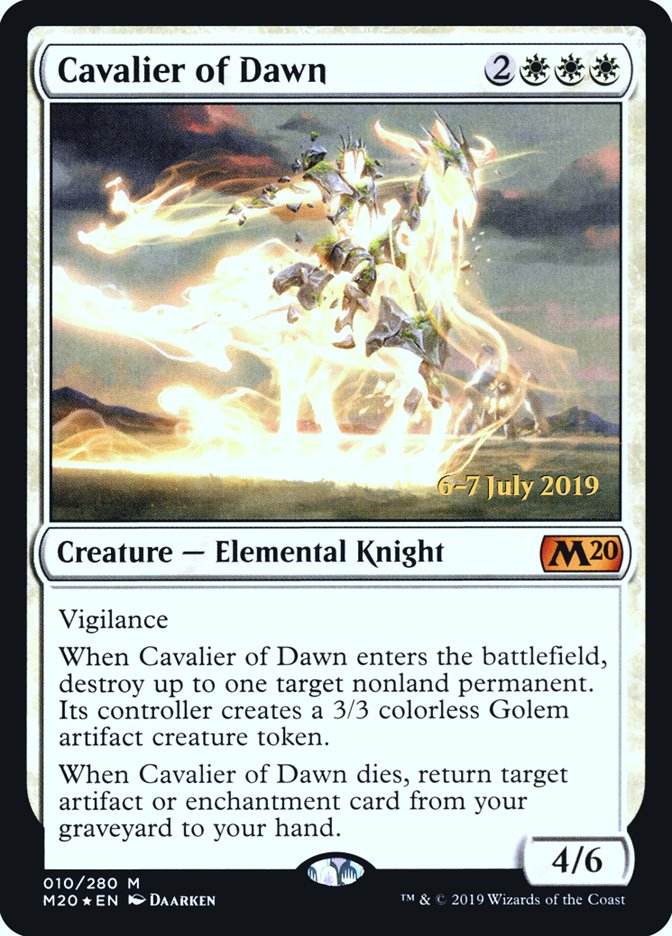 Cavalier of Dawn  [Core Set 2020 Prerelease Promos] | Card Citadel