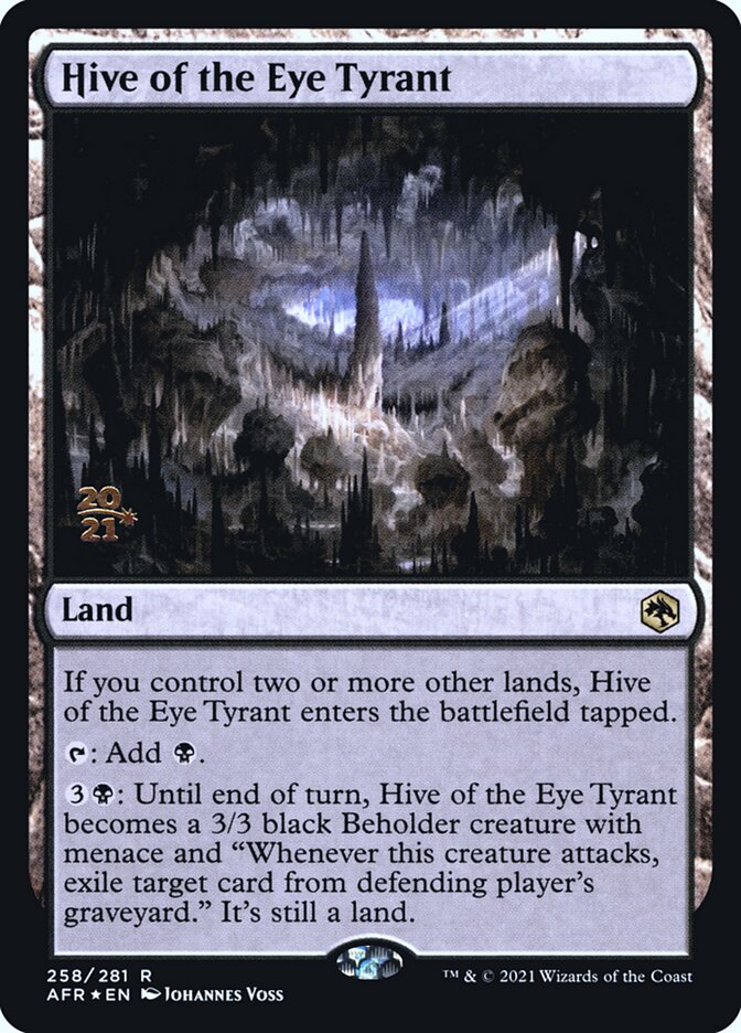 Hive of the Eye Tyrant [Dungeons & Dragons: Adventures in the Forgotten Realms Prerelease Promos] | Card Citadel