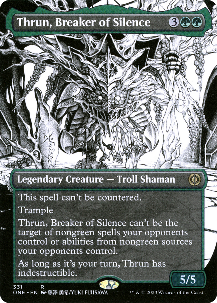 Thrun, Breaker of Silence (Borderless Manga) [Phyrexia: All Will Be One] | Card Citadel