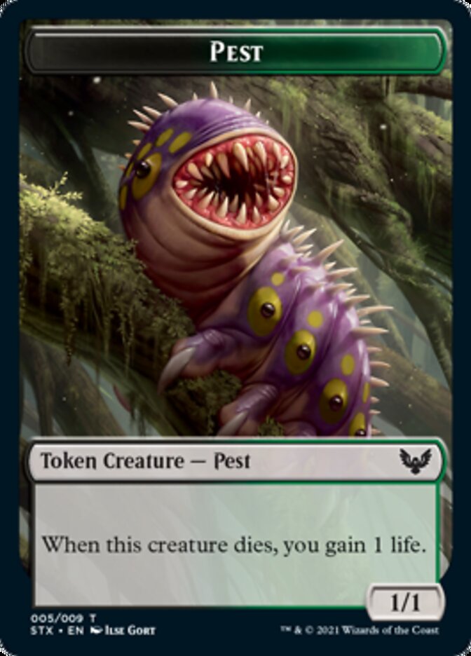 Pest Token [Strixhaven: School of Mages Tokens] | Card Citadel