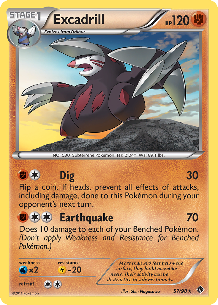 Excadrill (57/98) [Black & White: Emerging Powers] | Card Citadel