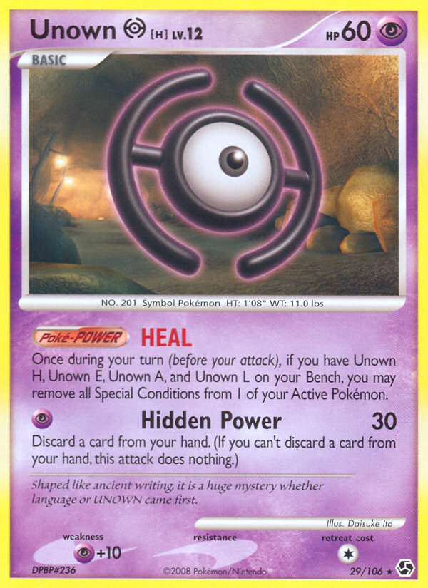 Unown H (29/106) [Diamond & Pearl: Great Encounters] | Card Citadel