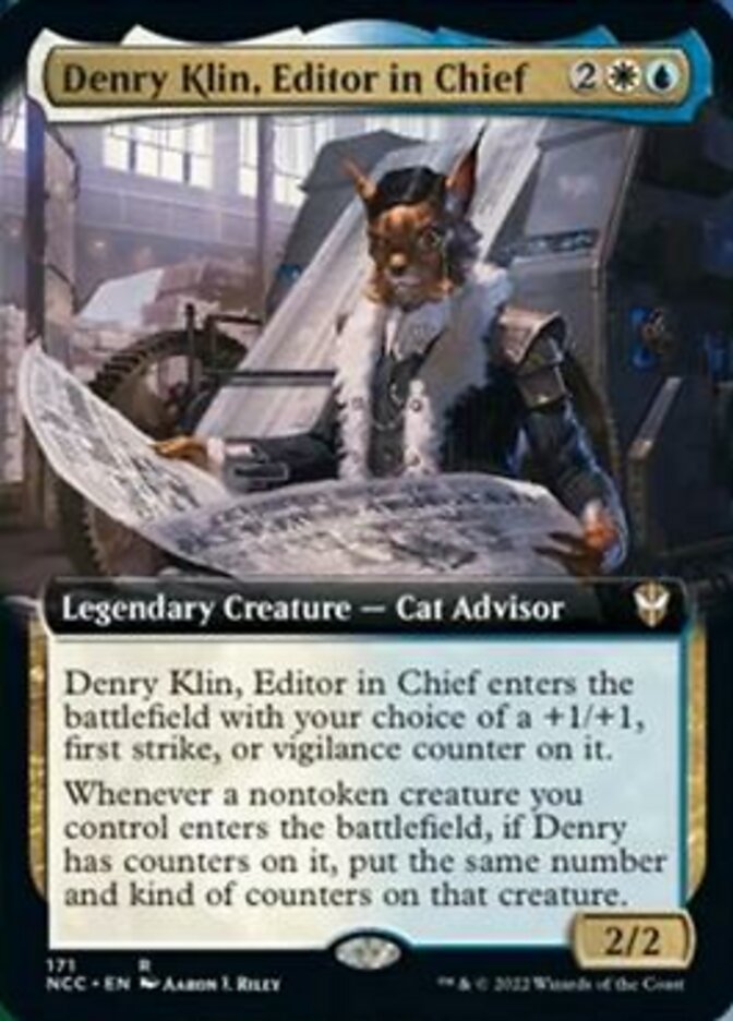 Denry Klin, Editor in Chief (Extended Art) [Streets of New Capenna Commander] | Card Citadel