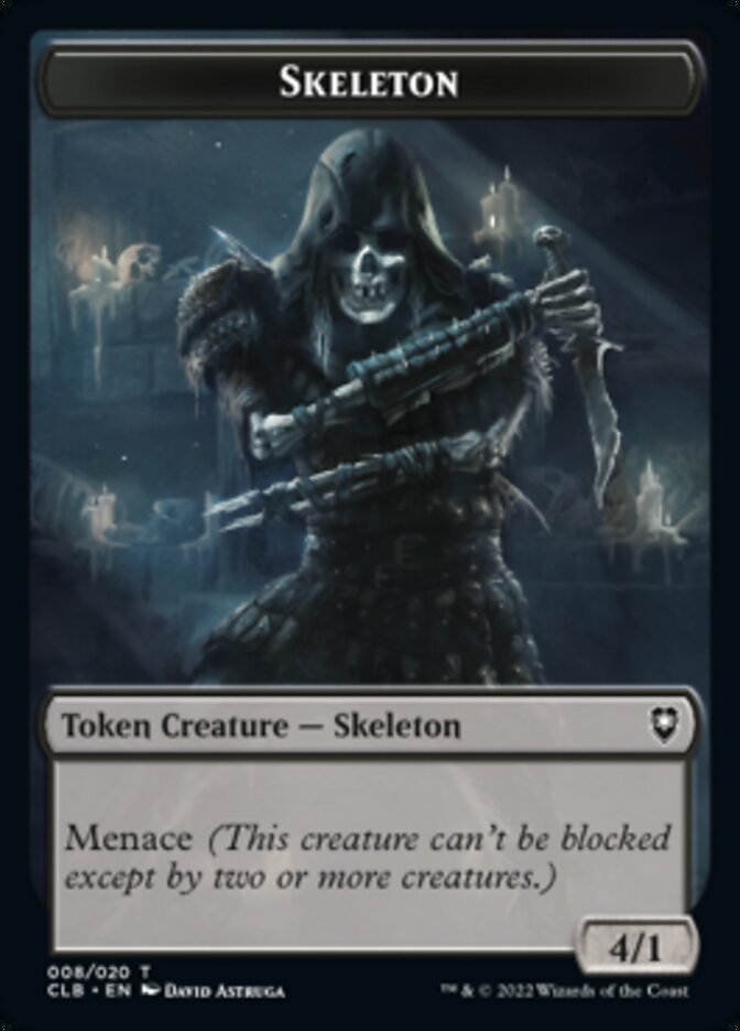 Skeleton Token [Commander Legends: Battle for Baldur's Gate Tokens] | Card Citadel