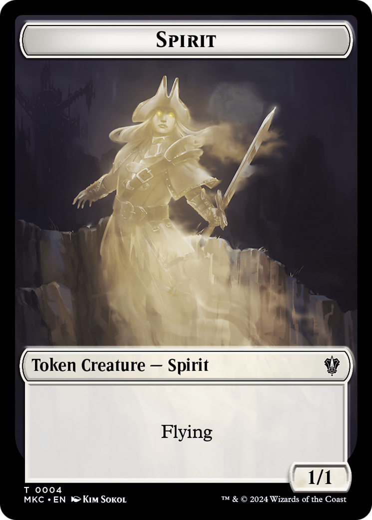 Spirit // Phyrexian Germ Double-Sided Token [Murders at Karlov Manor Commander Tokens] | Card Citadel