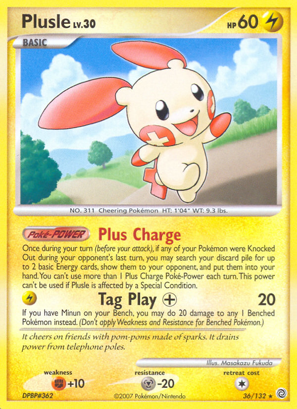 Plusle (36/132) [Diamond & Pearl: Secret Wonders] | Card Citadel