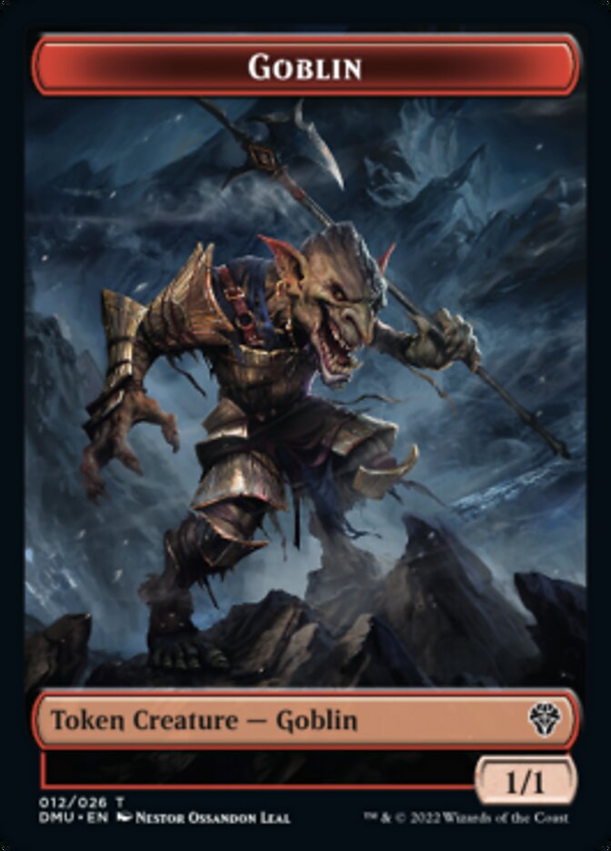 Bird (002) // Goblin Double-sided Token [Dominaria United Tokens] | Card Citadel