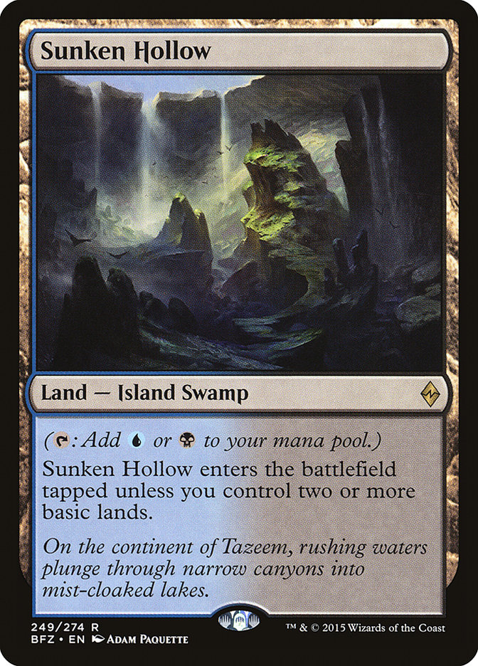Sunken Hollow [Battle for Zendikar] | Card Citadel