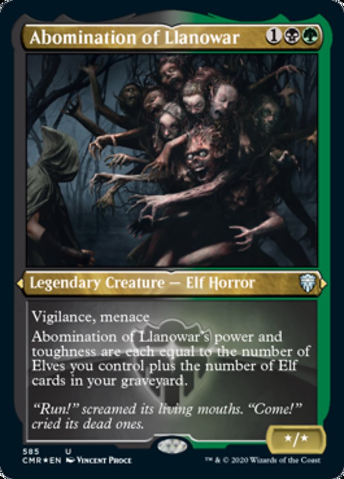 Abomination of Llanowar (Foil Etched) [Commander Legends] | Card Citadel