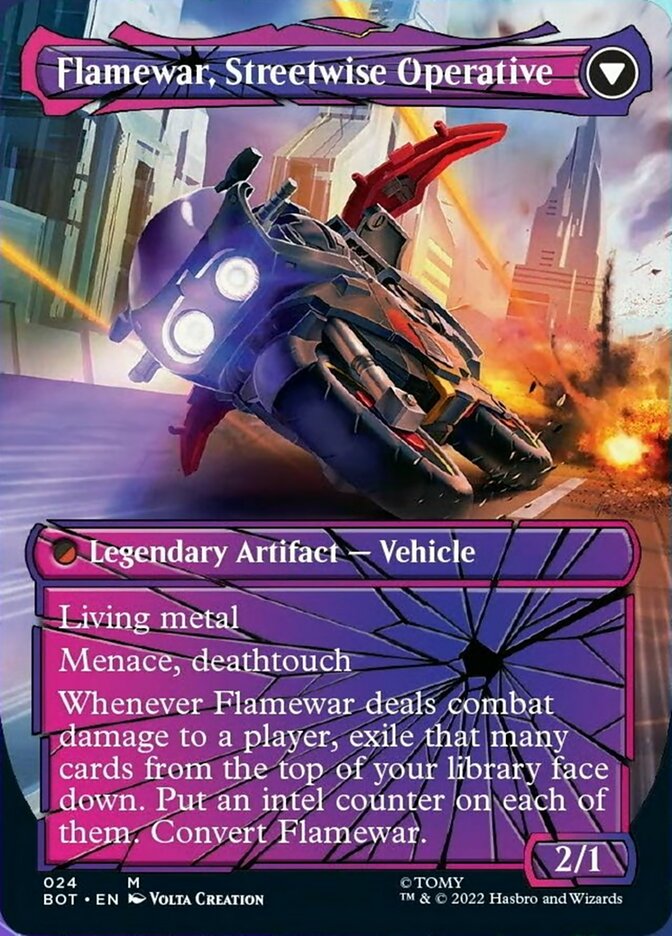 Flamewar, Brash Veteran // Flamewar, Streetwise Operative (Shattered Glass) [Universes Beyond: Transformers] | Card Citadel