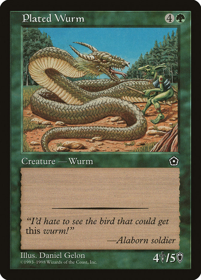 Plated Wurm [Portal Second Age] | Card Citadel