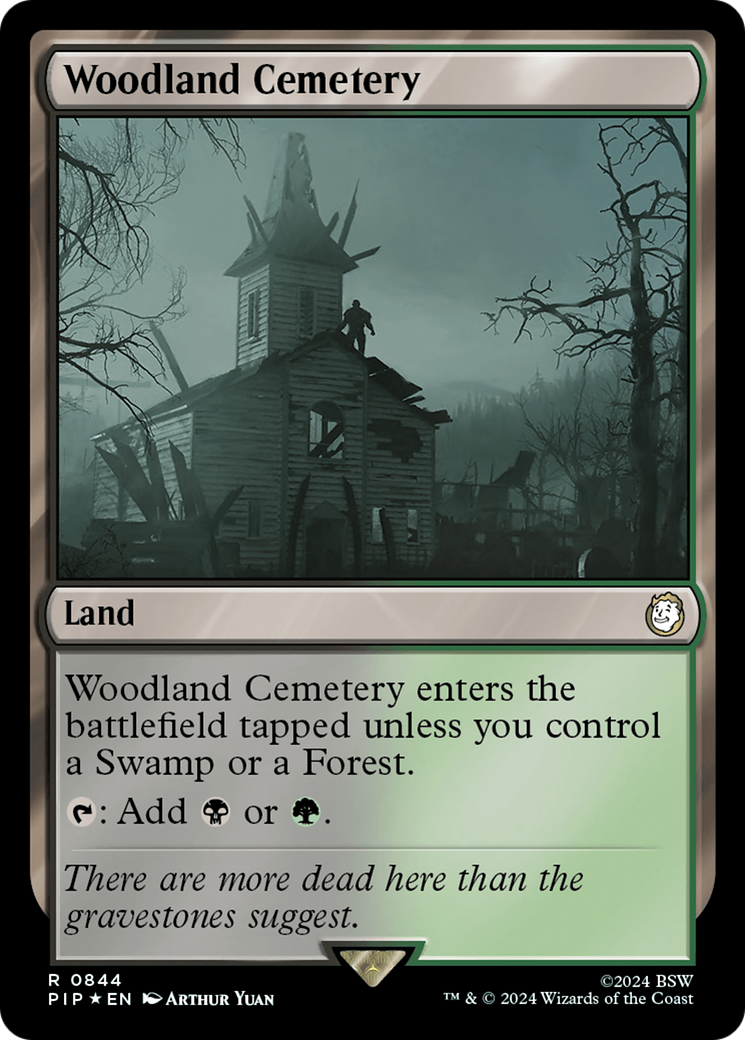 Woodland Cemetery (Surge Foil) [Fallout] | Card Citadel