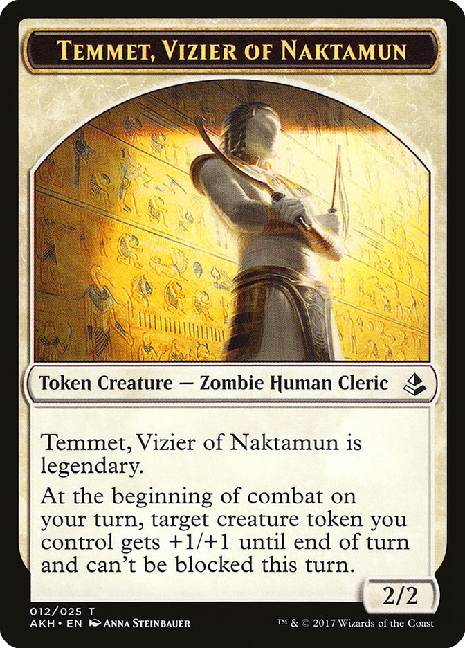 Temmet, Vizier of Naktamun Token [Amonkhet Tokens] | Card Citadel