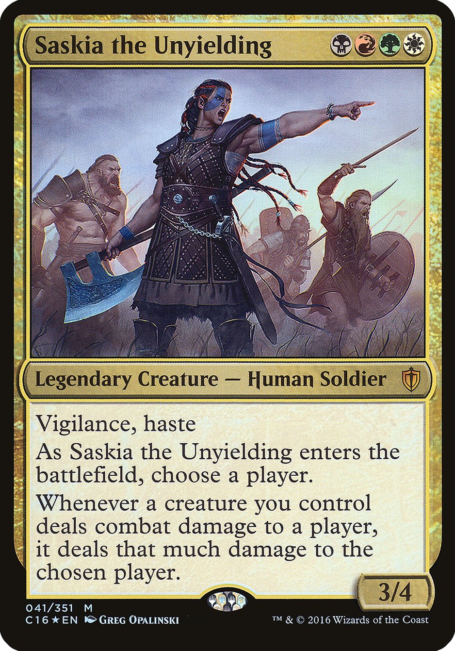 Saskia the Unyielding (Commander 2016) [Commander 2016 Oversized] | Card Citadel