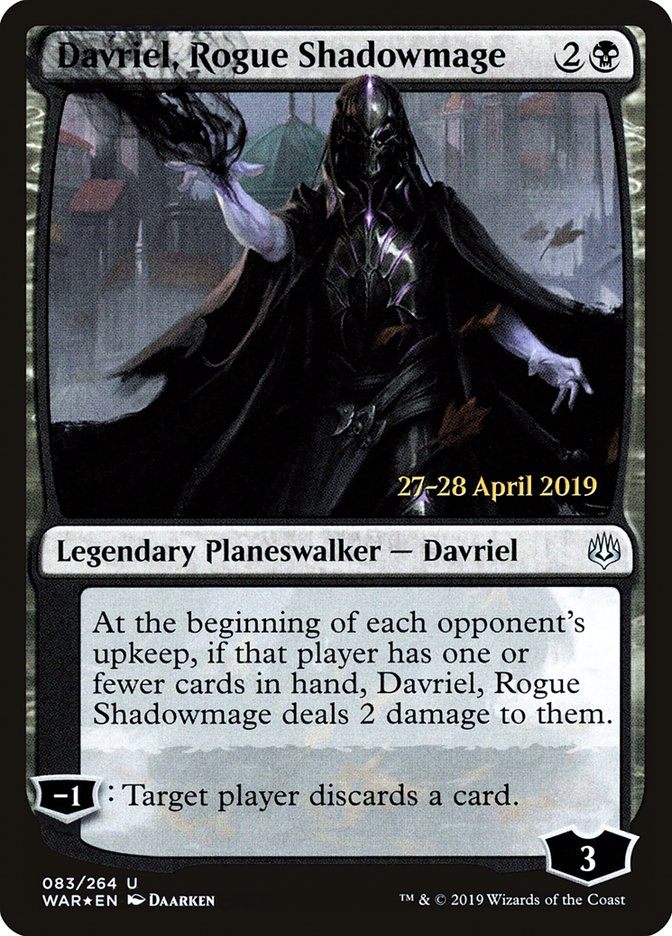 Davriel, Rogue Shadowmage  [War of the Spark Prerelease Promos] | Card Citadel
