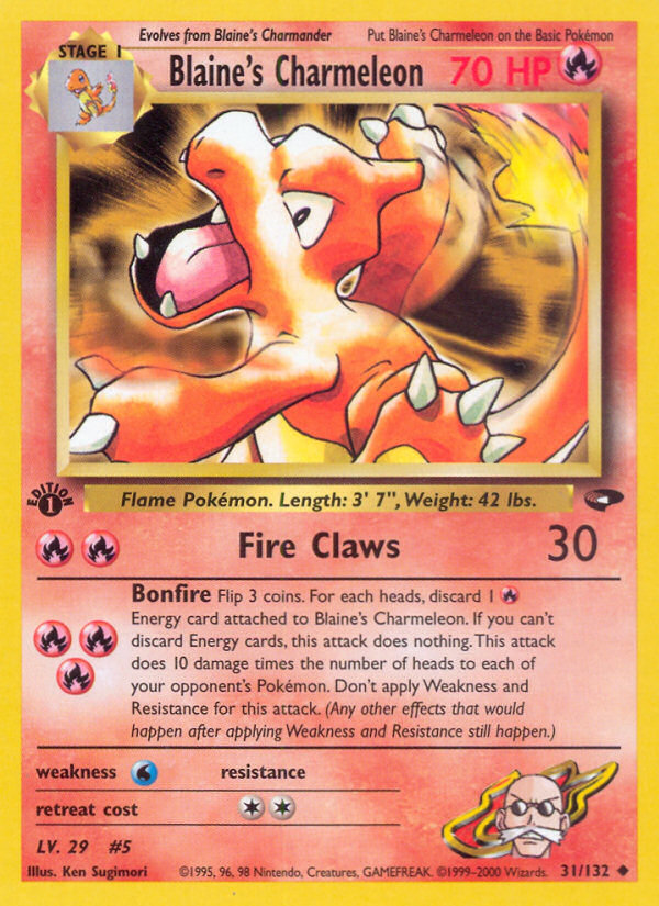 Blaine's Charmeleon (31/132) [Gym Challenge 1st Edition] | Card Citadel