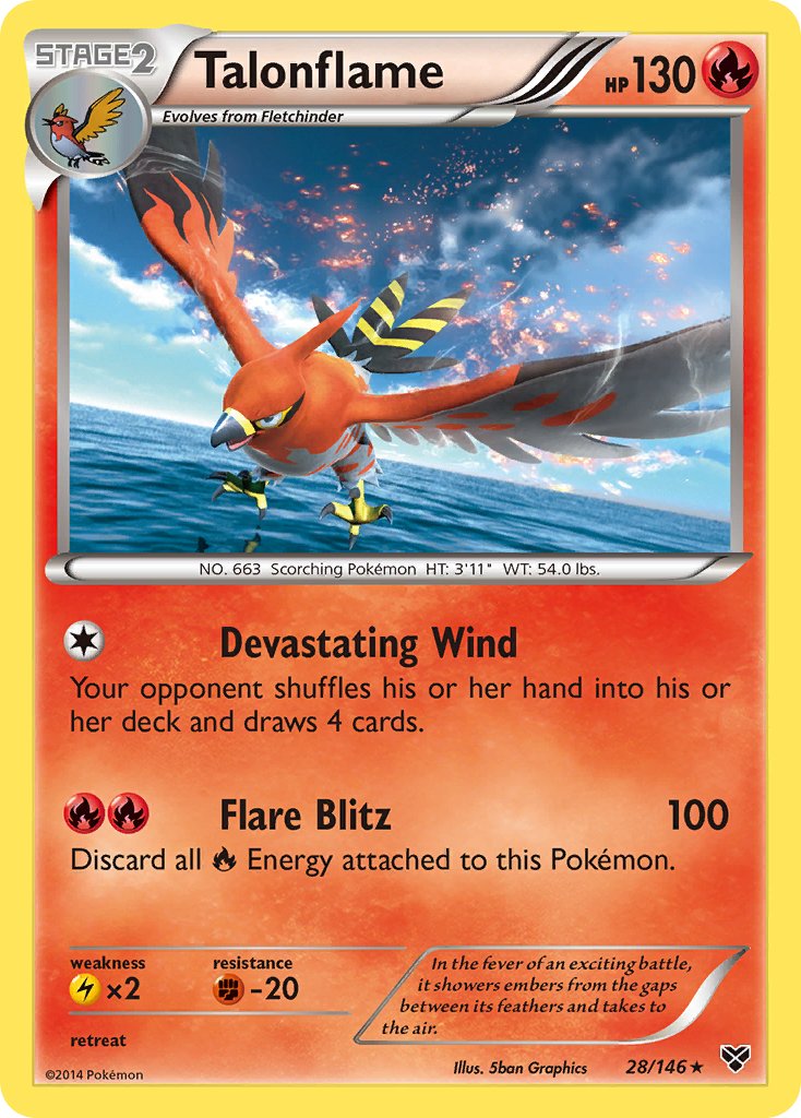 Talonflame (28/146) (Cosmos Holo) (Blister Exclusive) [XY: Base Set] | Card Citadel