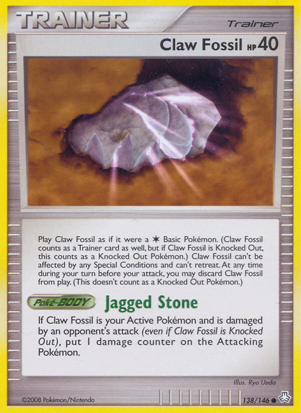 Claw Fossil (138/146) [Diamond & Pearl: Legends Awakened] | Card Citadel