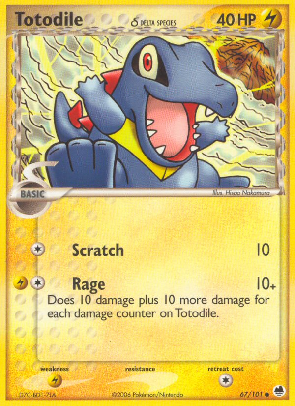 Totodile (67/101) (Delta Species) [EX: Dragon Frontiers] | Card Citadel