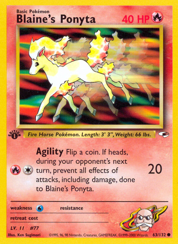 Blaine's Ponyta (63/132) [Gym Heroes 1st Edition] | Card Citadel