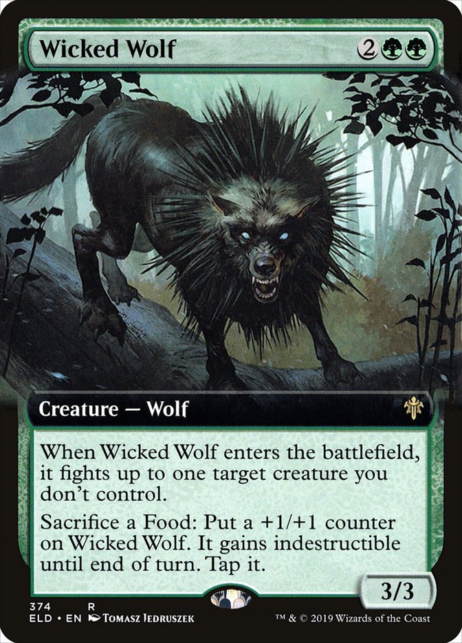 Wicked Wolf (Extended Art) [Throne of Eldraine] | Card Citadel