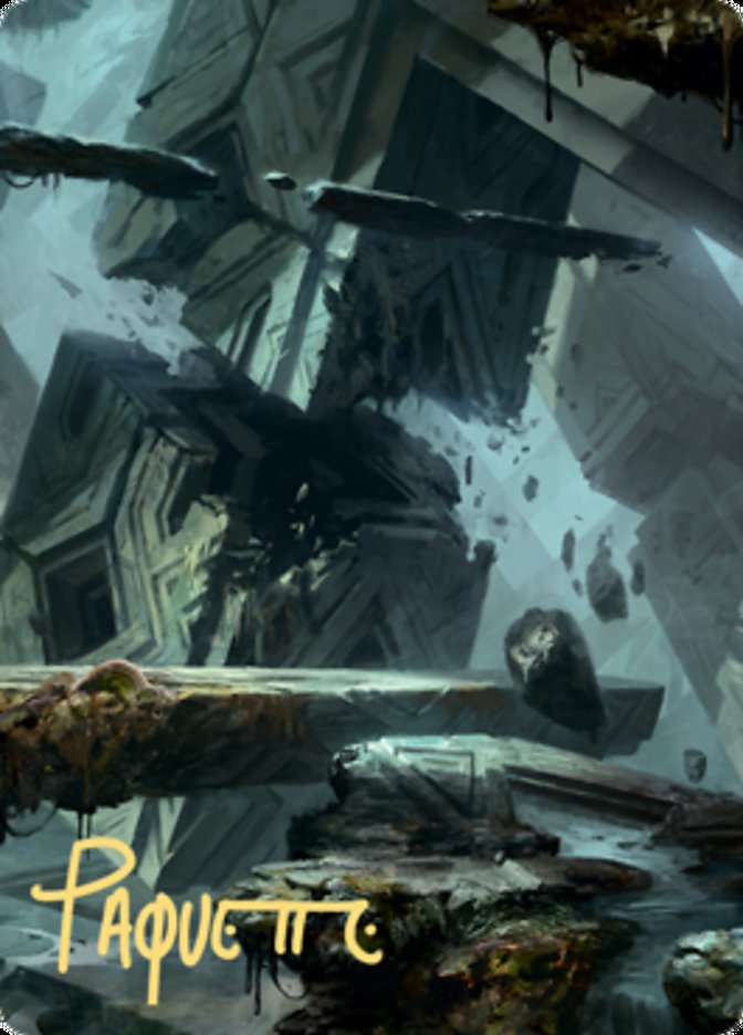 Swamp 3 Art Card (Gold-Stamped Signature) [Zendikar Rising Art Series] | Card Citadel