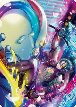 Tatsunari, Toad Rider Art Card [Kamigawa: Neon Dynasty Art Series] | Card Citadel