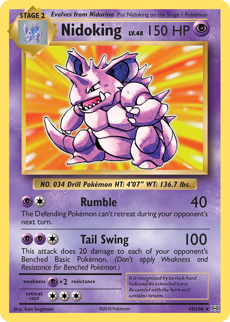 Nidoking (45/108) (Theme Deck Exclusive) [XY: Evolutions] | Card Citadel