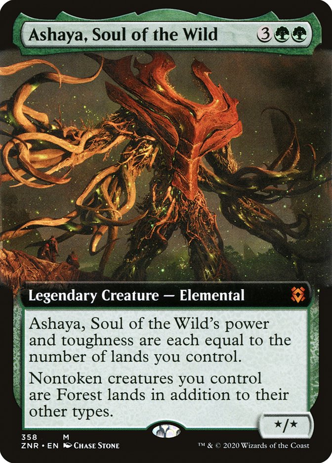 Ashaya, Soul of the Wild (Extended Art) [Zendikar Rising] | Card Citadel