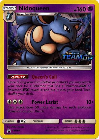Nidoqueen (SM160) (Staff) [Sun & Moon: Black Star Promos] | Card Citadel