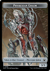 Phyrexian Golem // Phyrexian Horror Double-Sided Token [March of the Machine Commander Tokens] | Card Citadel
