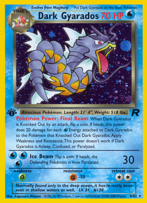 Dark Gyarados (8/82) [Team Rocket 1st Edition] | Card Citadel