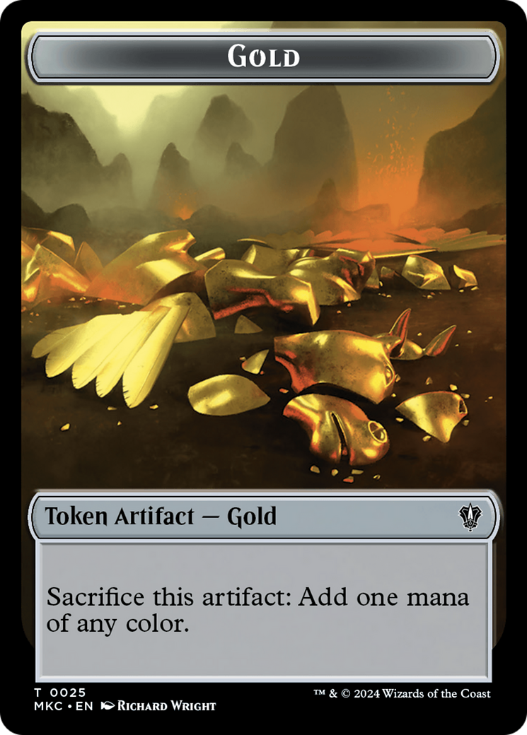 Gold // The Monarch Double-Sided Token [Murders at Karlov Manor Commander Tokens] | Card Citadel