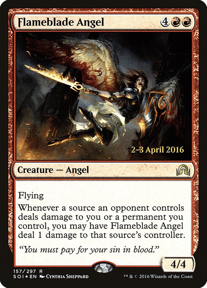 Flameblade Angel [Shadows over Innistrad Promos] | Card Citadel