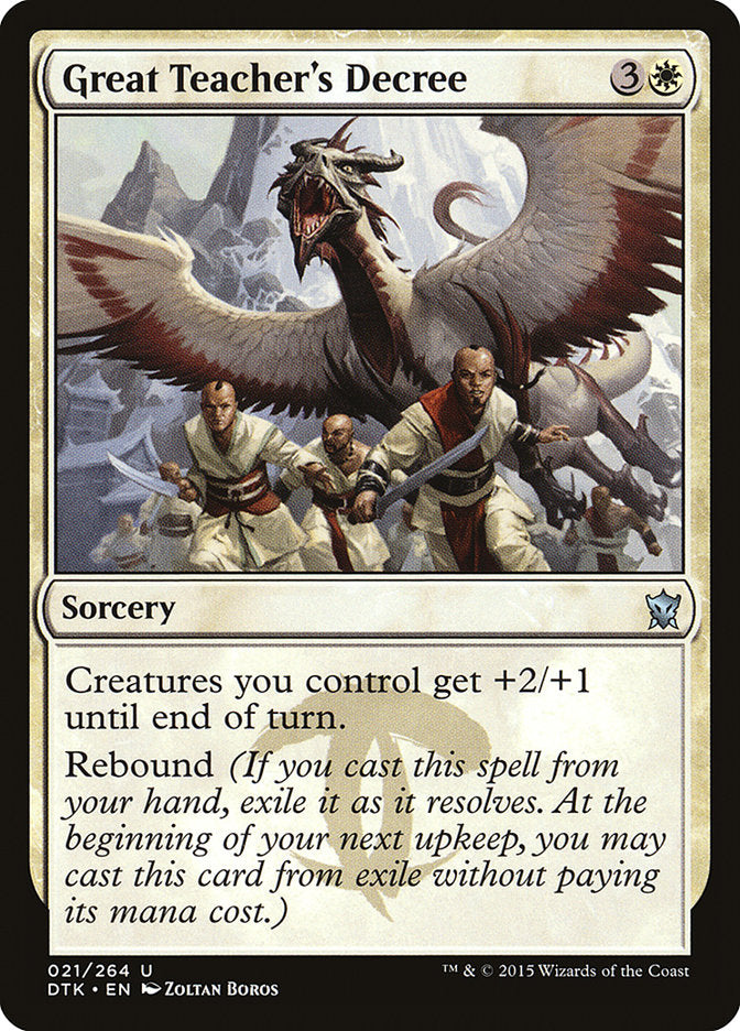 Great Teacher's Decree [Dragons of Tarkir] | Card Citadel